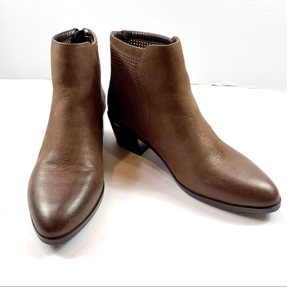 David Tate Light Brown Leather Anke Bootie.